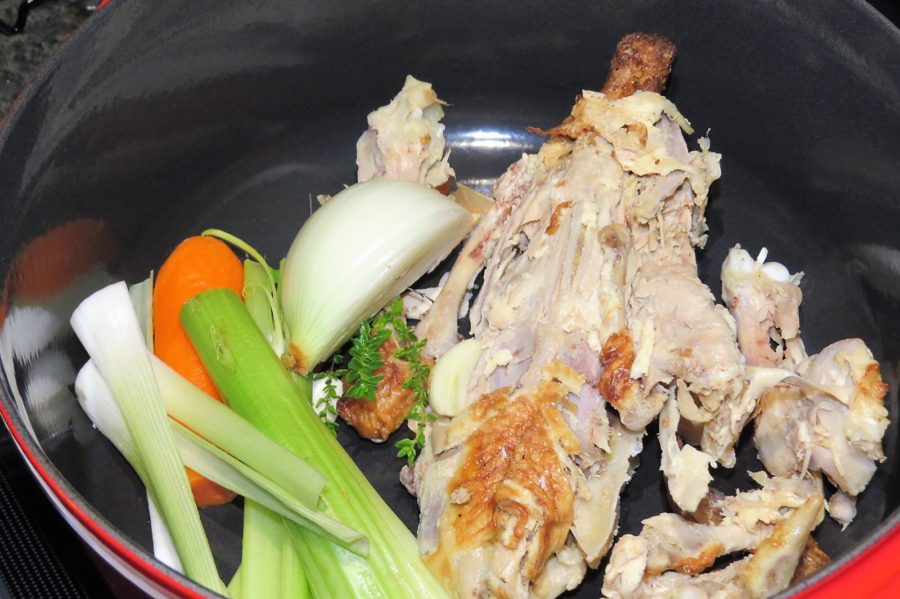 Carcass with vegetables Chicken Stock Carcass with vegetables Chicken Stock